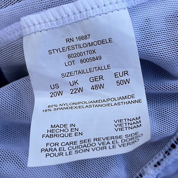 SWIM SOLUTIONS Tummy Control Triple Tier Fauxkini, Created For Macy's -Size 20W - Picture 5 of 11